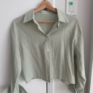 Striped Green Women's Top